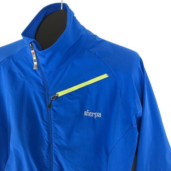 Sherpa Adventure Gear Full Zip Jacket Men's Medium Blue Pockets Mock Neck Winter - Picture 3 of 14